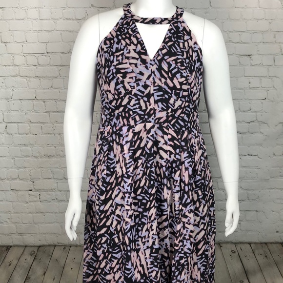 City Chic Graphic Print Maxi Dress Plus Size 20 - Picture 2 of 5